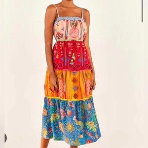 Farm Rio☀️🍉embroidered maxi dress🍊☀️Size Large